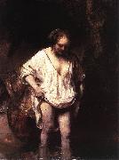 REMBRANDT Harmenszoon van Rijn Hendrickje Bathing in a River oil painting